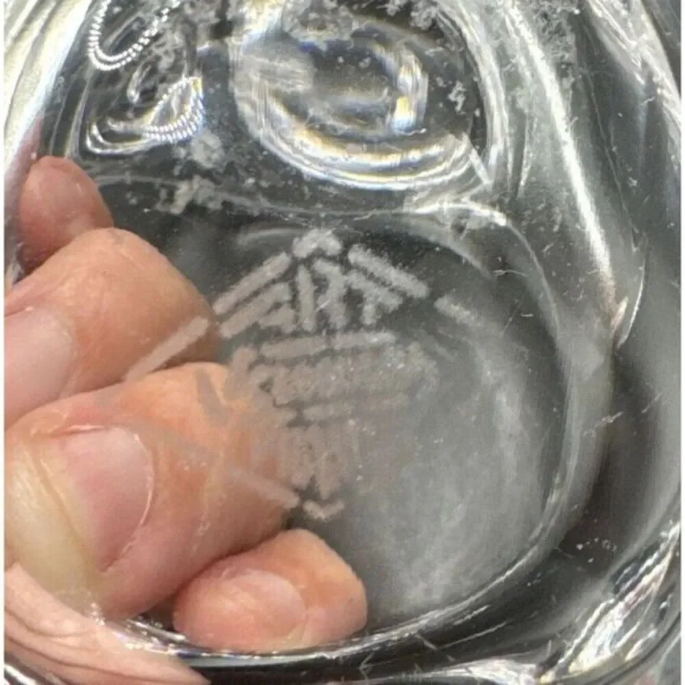 Art Vannes France Crystal Owl Votive/Tealight‎ Candle Holder Signed